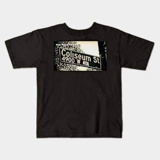 Coliseum Street, Los Angeles, California by Mistah Wilson Kids T-Shirt